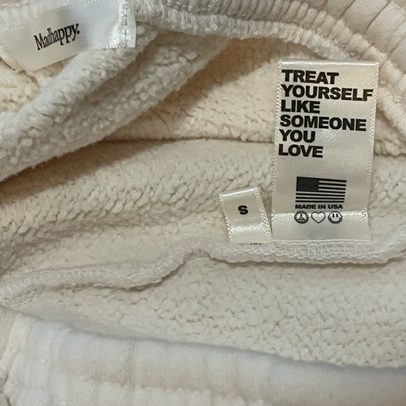 Madhappy Extra Large XL Beige French Terry Embroidered Logo Printed yellow blue - Picture 8 of 13